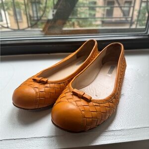 Bottega Leather Ballet Flats